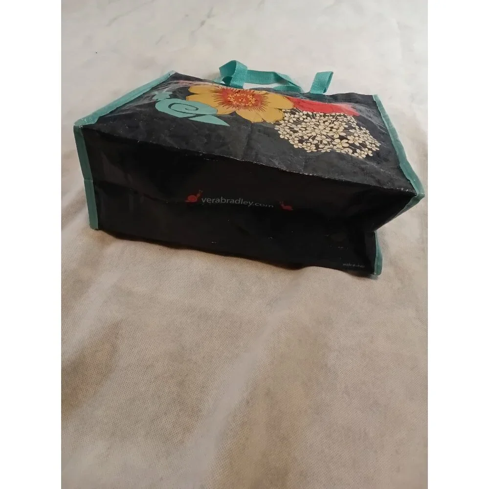 Vera Bradley Reusable Tote Bag Floral & Snail Design - Picture 4 of 6